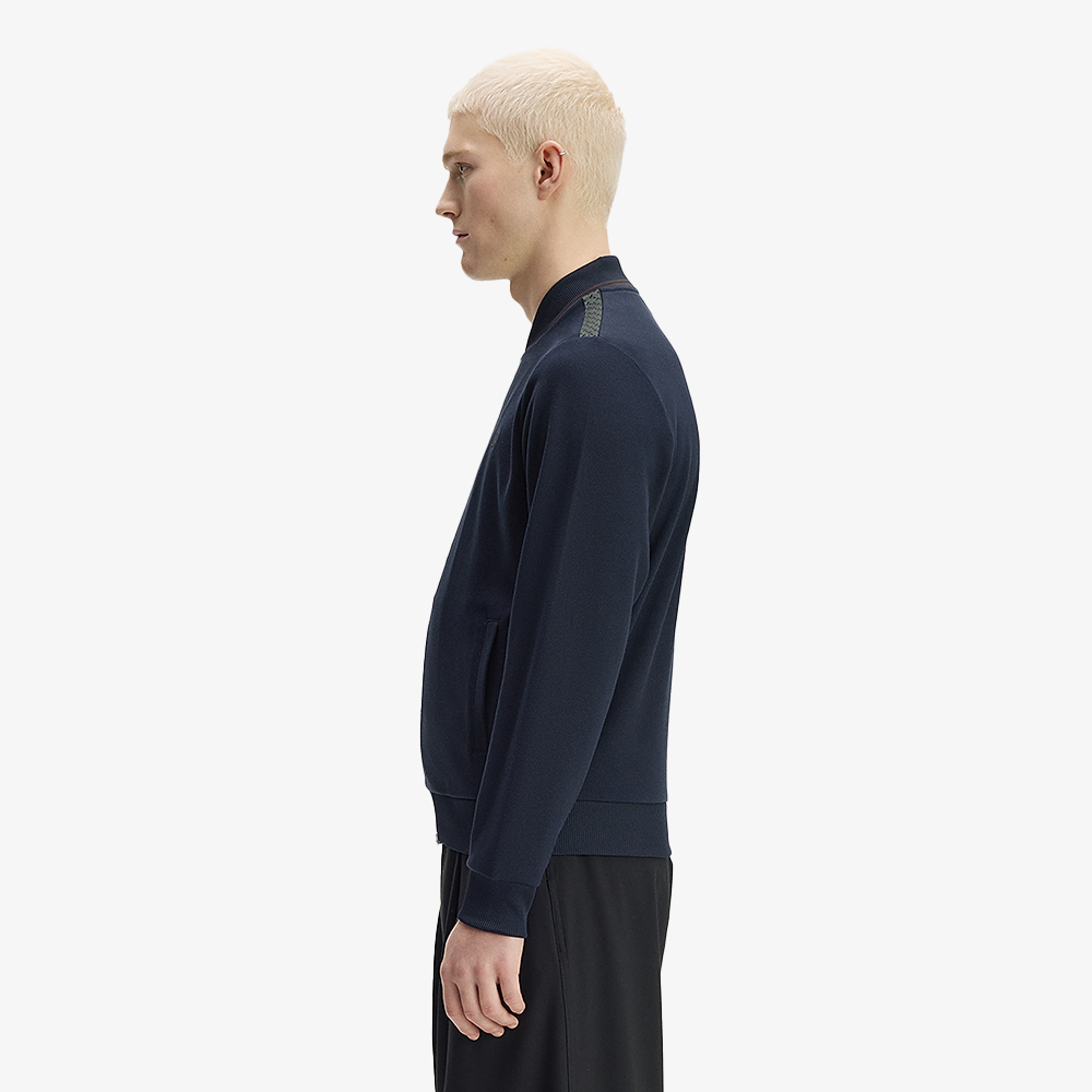프레드페리 팁드 보머 트랙 재킷 네이비(Fred Perry Tipped Bomber Track Jacket Navy) - 4