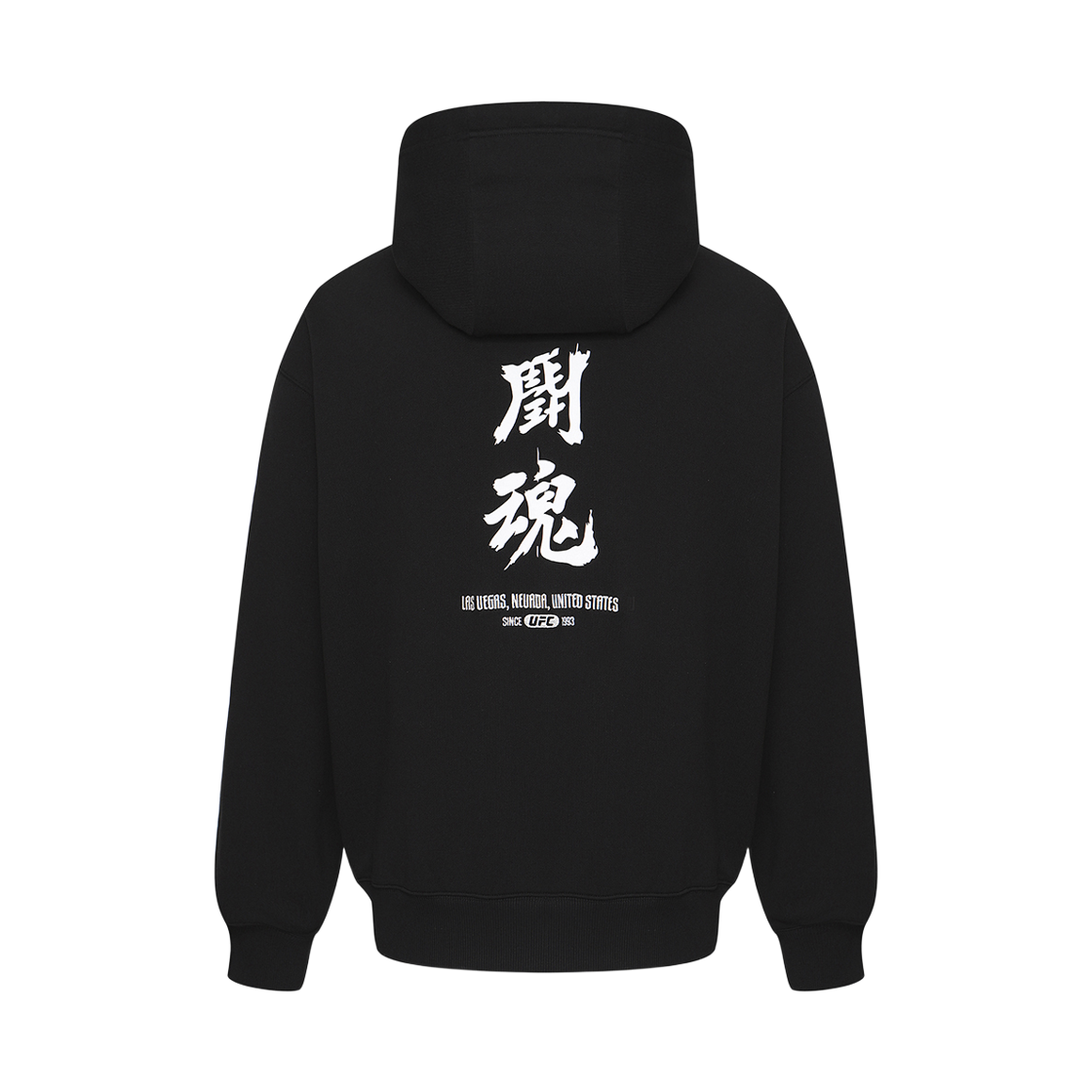 U2HDX3312BK [KREAM 단독] UFC SPORT Fighting Spirit Oversized Fit Hoodie Zip-Up Black