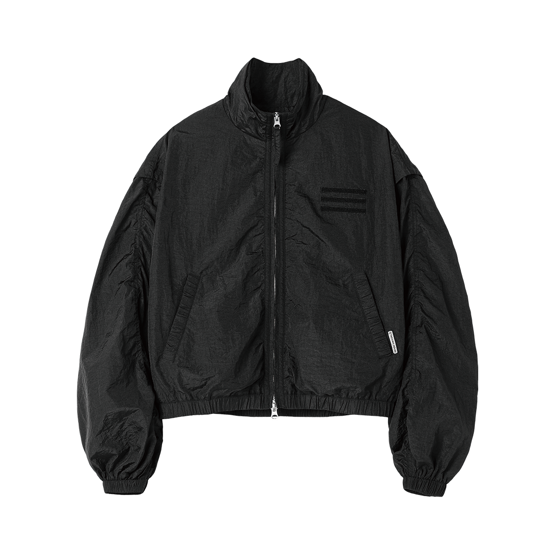 VH2GFFB964ABK Thevinylhouse Shirring Over Nylon Jacket Black