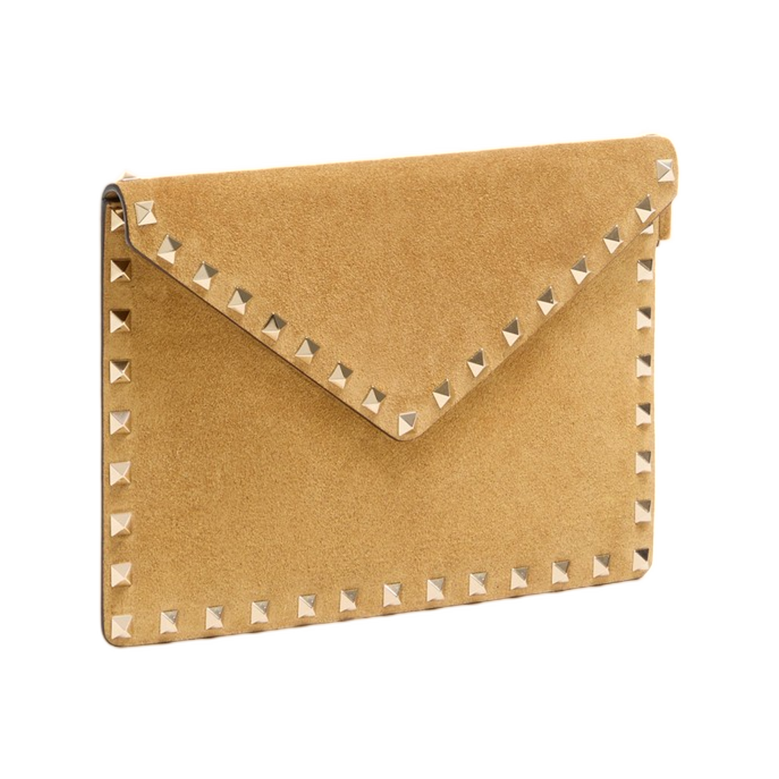 발렌티노 락스터드 스웨이드 클러치 백 하바나 베이지(Valentino Rockstud Suede Clutch Bag Havana Beige) - 2