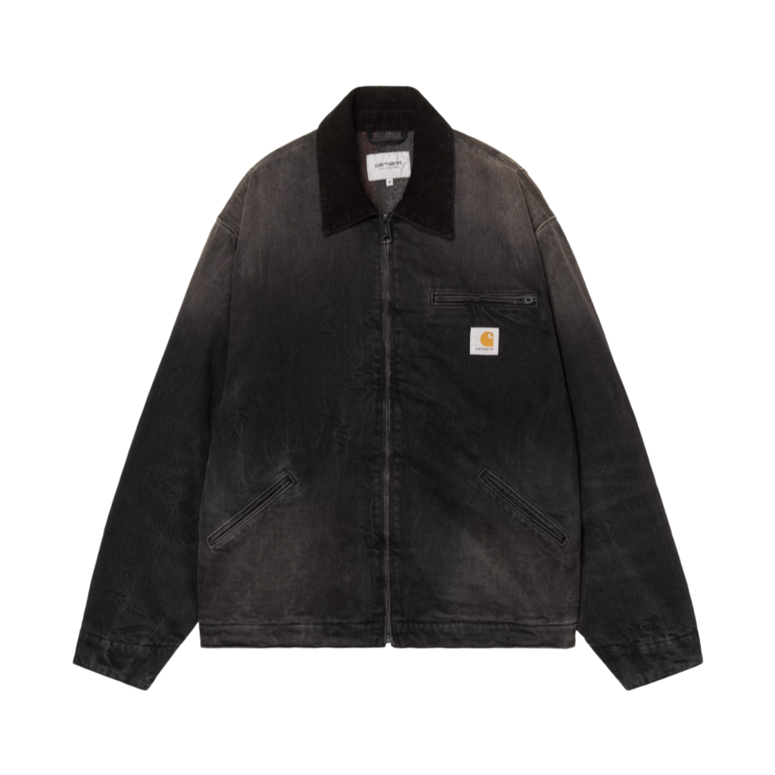I037535-00E-0R Carhartt WIP OG Detroit Jacket Black Tobacco Used Wash