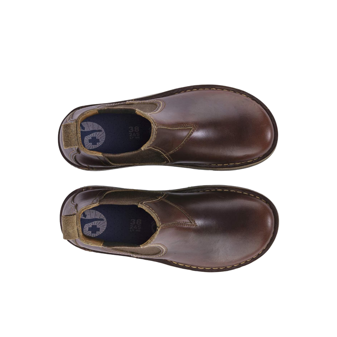 버켄스탁 버밍엄 슬립온 미드 내츄럴 오일드 레더 로스트 - 레귤러(Birkenstock Birmingham Slip-On Mid Natural Oiled Leather Roast - Regular) - 2