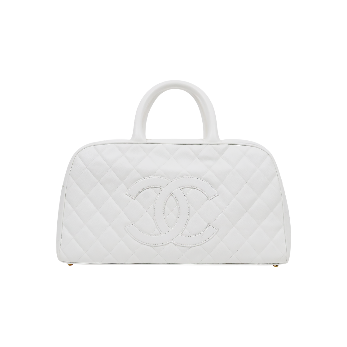 ITJ6FQMV9HVO Chanel White Big CC Bowling Bag