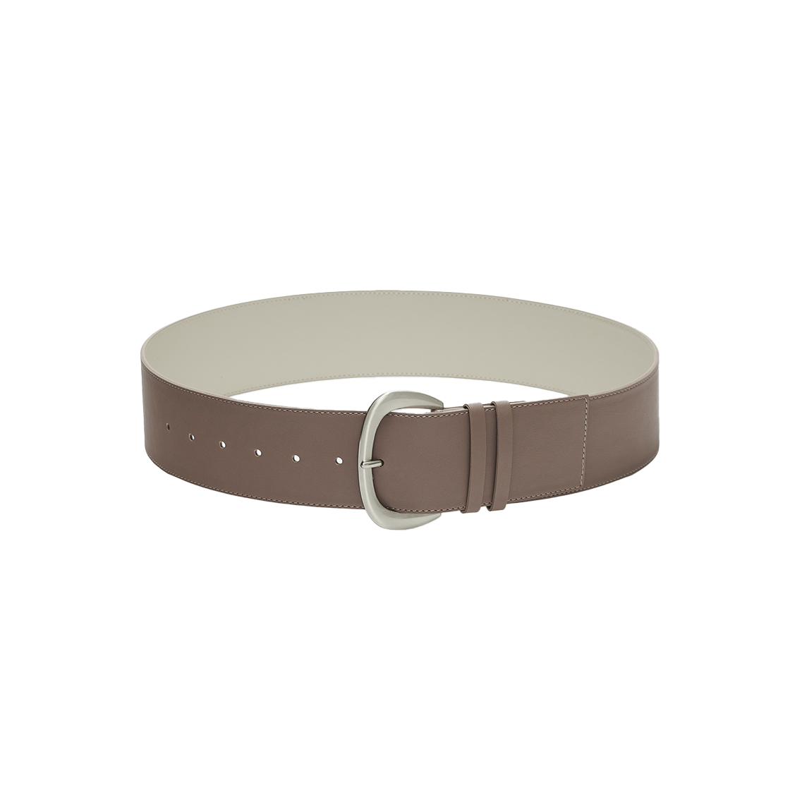 SW2E4AC02BE symmetric percent Wide Buckle Belt Beige