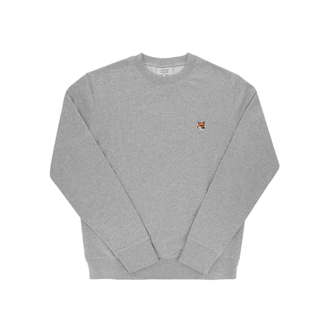 LM00301KM0001 H120 [15% 쿠폰] Maison Kitsune Fox Head Patch Regular Sweatshirt Light Grey Melange