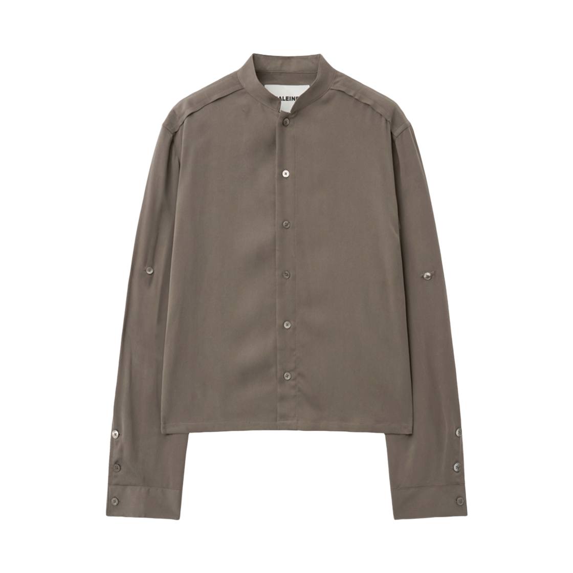 알렌느 큐프로 스탠드 칼라 셔츠 토프(Haleine Cupro Stand Collar Shirt Taupe (Xt304))