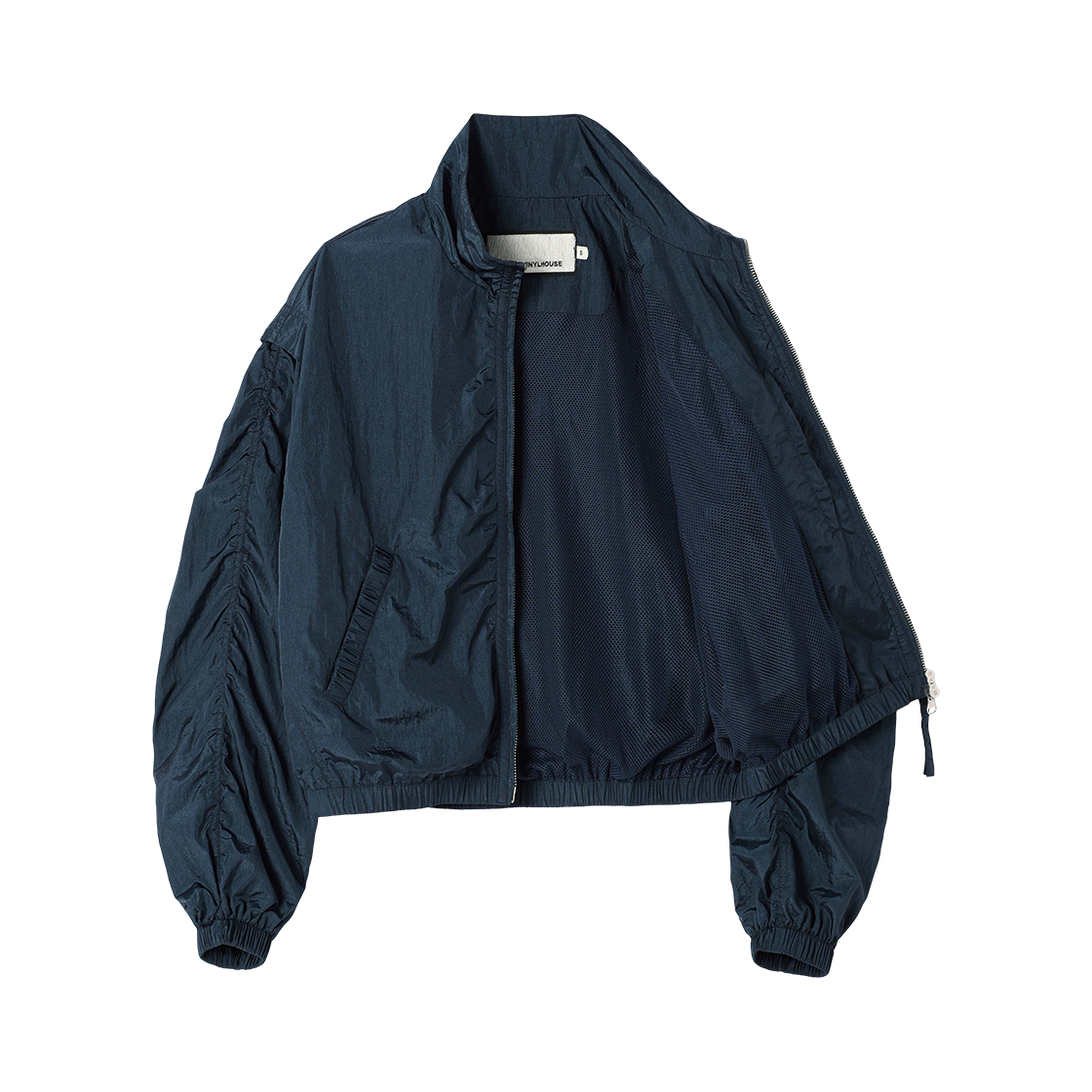 더바이닐하우스 셔링 오버 나일론 자켓 네이비(Thevinylhouse Shirring Over Nylon Jacket Navy) - 2