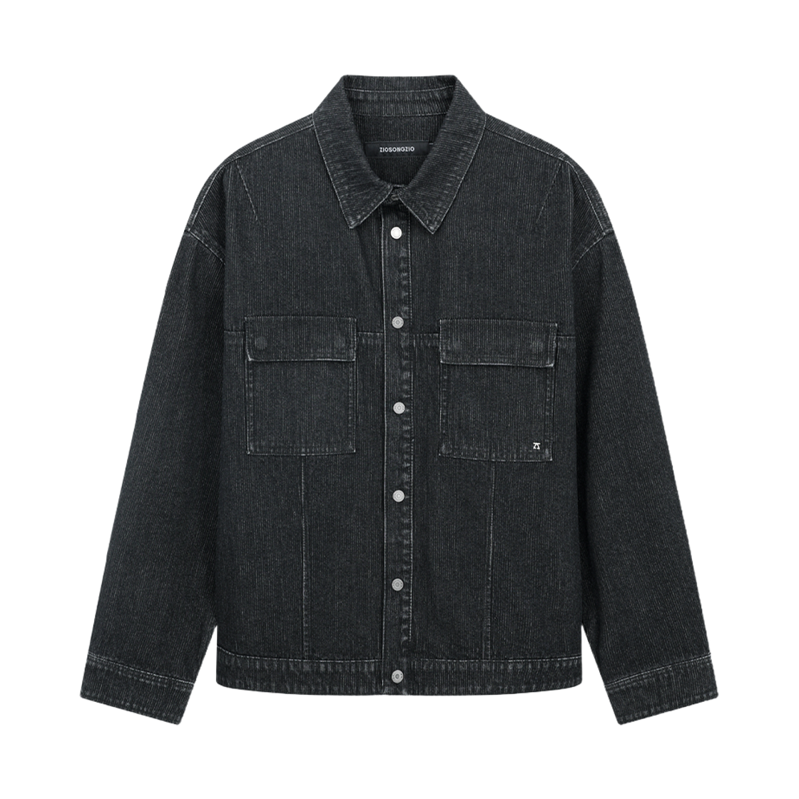 지오송지오 코듀로이 트러커 데님 셔츠 블랙 ZI5SH556BK(ZIOSONGZIO Corduroy Trucker Denim Shirt Black)