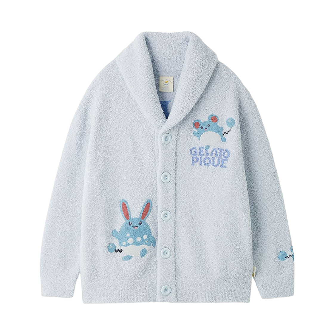 포켓몬 x 젤라또 피케 베이비 모코 자카드 숄 가디건 블루(Pokemon x Gelato Pique Baby Moco Jacquard Shawl Cardigan Blue)