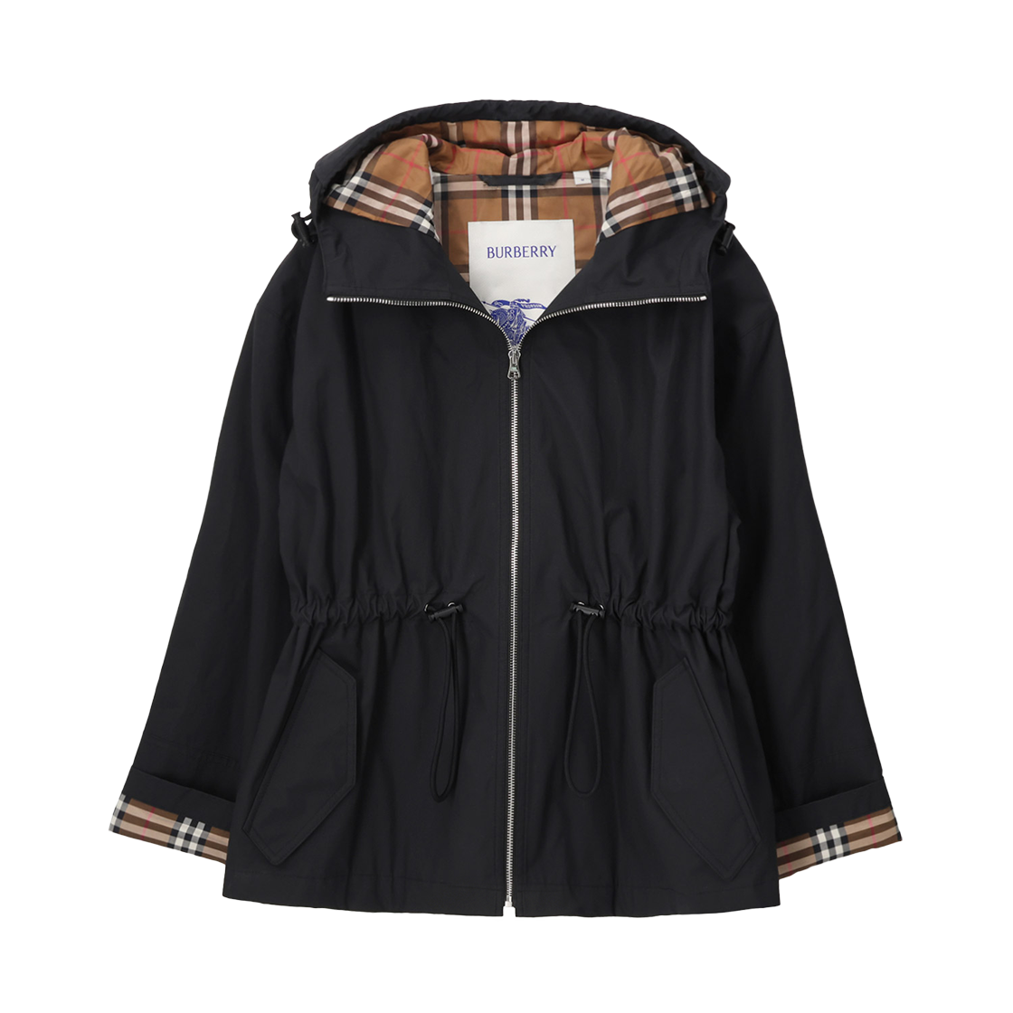81191491 [20% 쿠폰] (W) Burberry Medley Check Drawstring Jacket Black