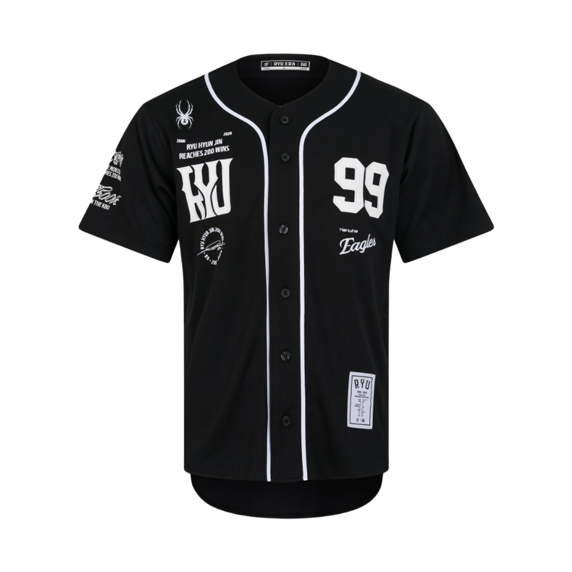 SBLPCNRS507MBLK Hanwha Eagles Spyder Ryu Hyun Jin Player Brand Collection Uniform Black Ryu Hyun Jin (Marking Ver.)