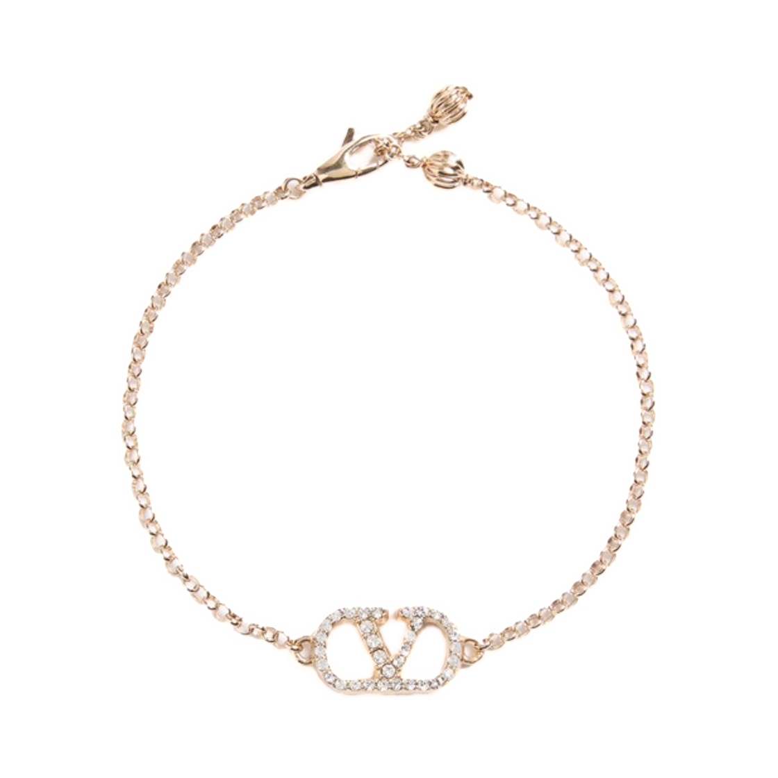 WJ0CE9YCW9MN (W) Valentino Vlogo Signature Bracelet in Metal and Swarovski Crystals Gold Crystal