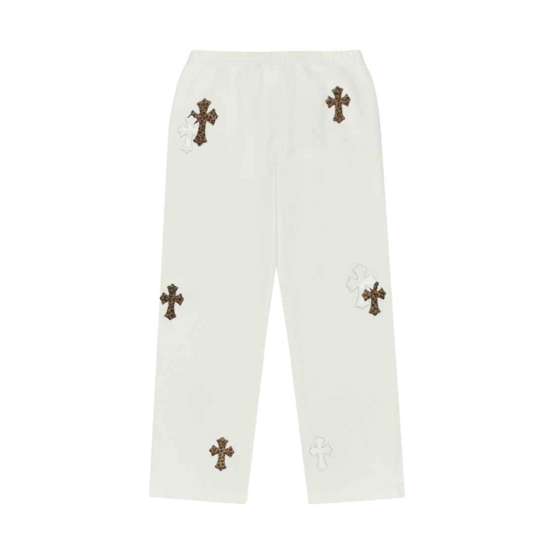 크롬하츠 화이트 & 레오파드 크로스 패치 스웨트팬츠 화이트(Chrome Hearts White & Leopard Cross Patch Sweatpants White) - 2