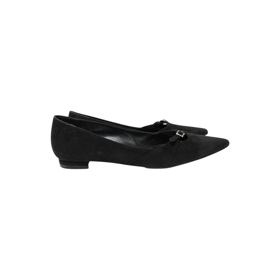 ITDMVQHTMRMN Manolo Blahnik Black Suede Mary Jane Flats