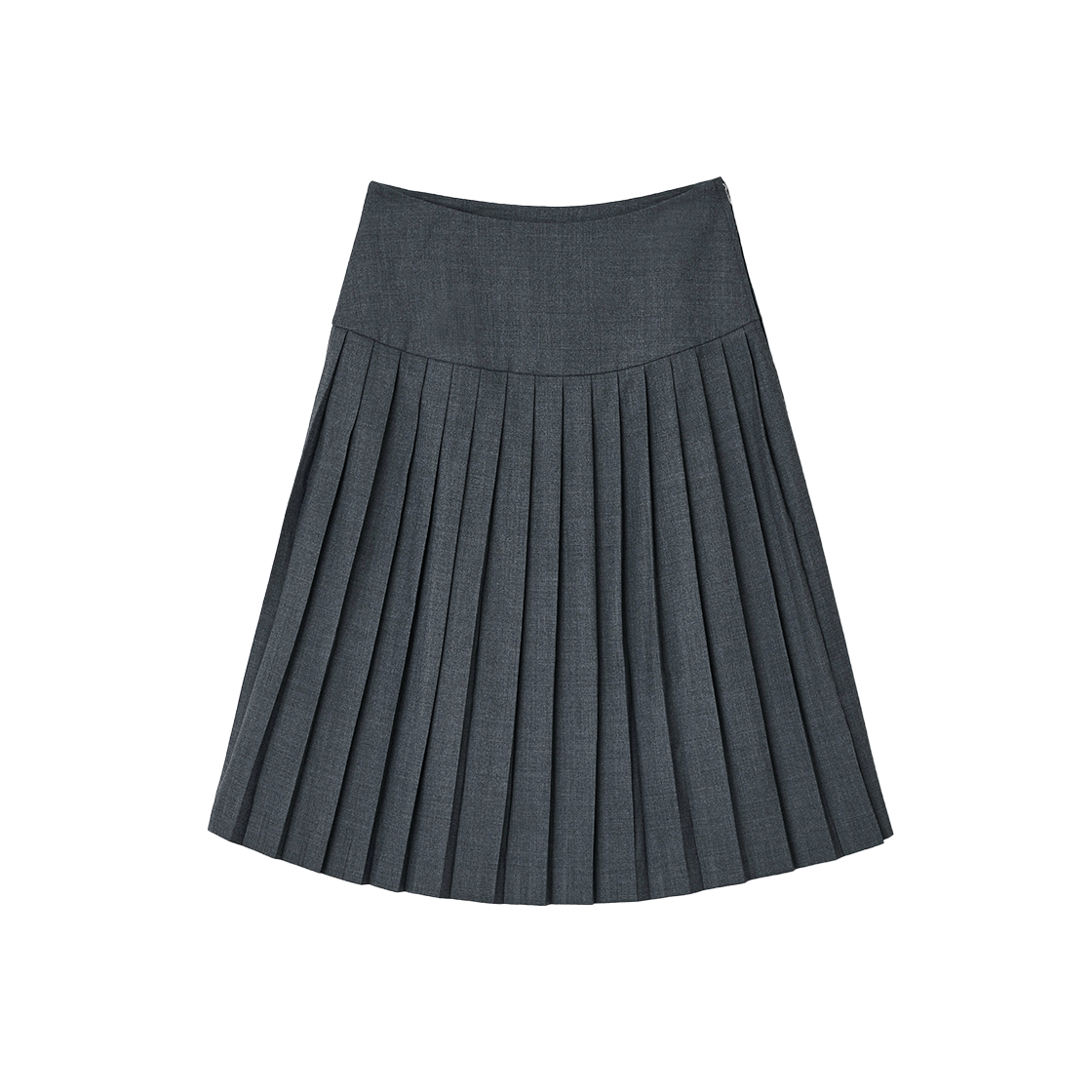 SW2E4SK03CH symmetric percent Classic Pleats Skirt Charcoal