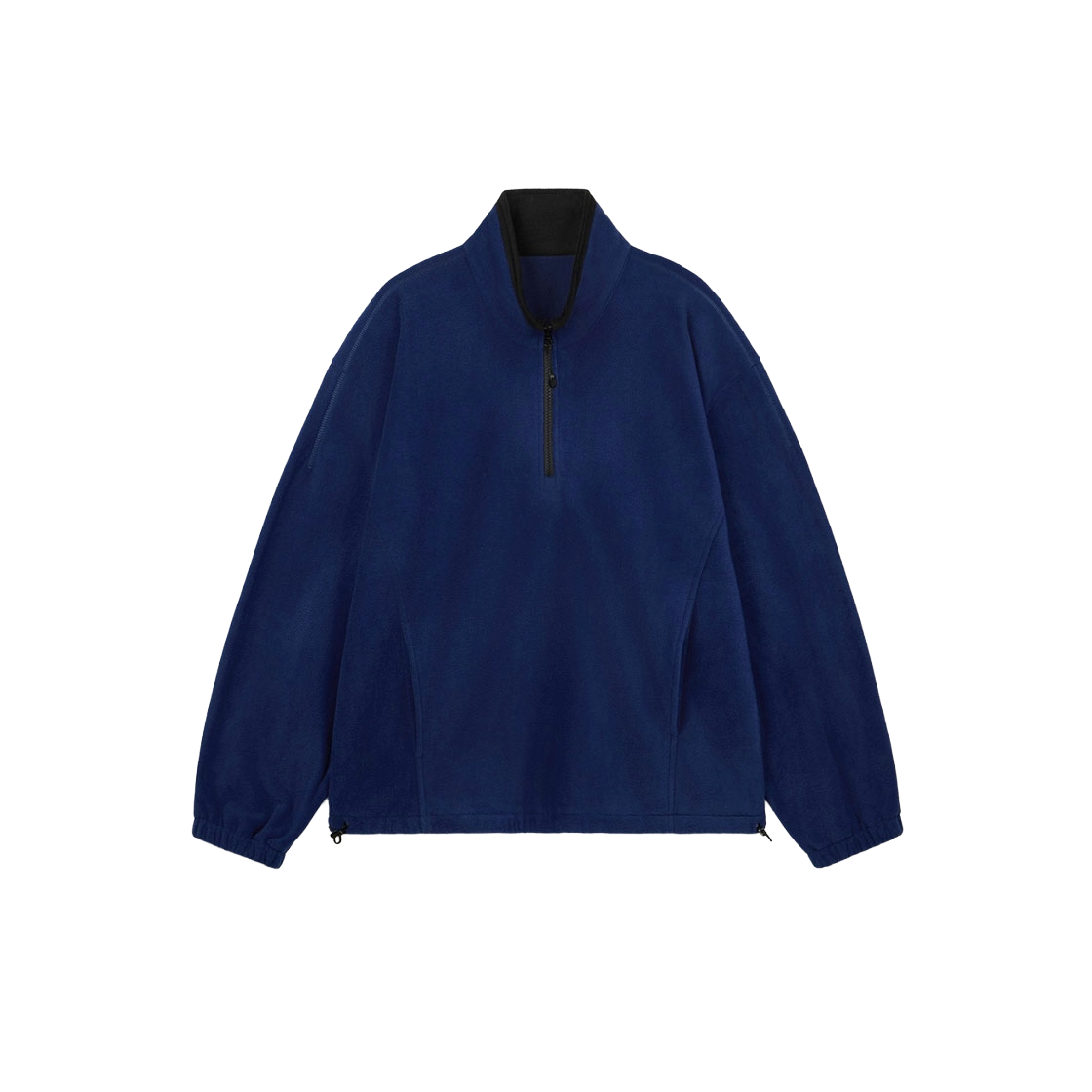 TNTS6F100B2_W TNGT W Oversized Fleece Half Zip-Up Blue