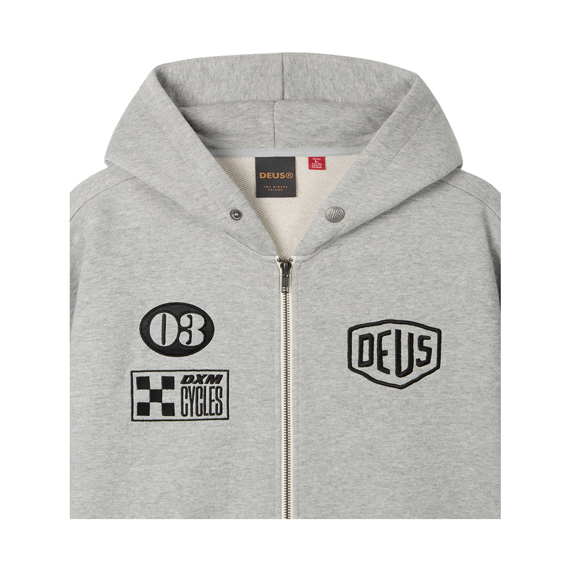 [6% 적립] 데우스 엑스 마키나 커스텀 집 후디 멜란지 그레이([6% 적립] Deus Ex Machina Custom Zip Hoodie M/Grey) - 3