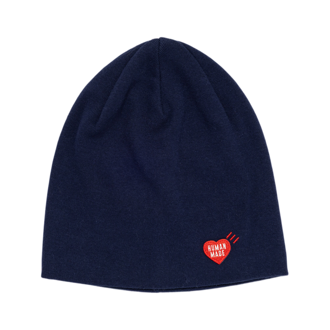 HM31GD032 Human Made Heart Badge Beanie Navy