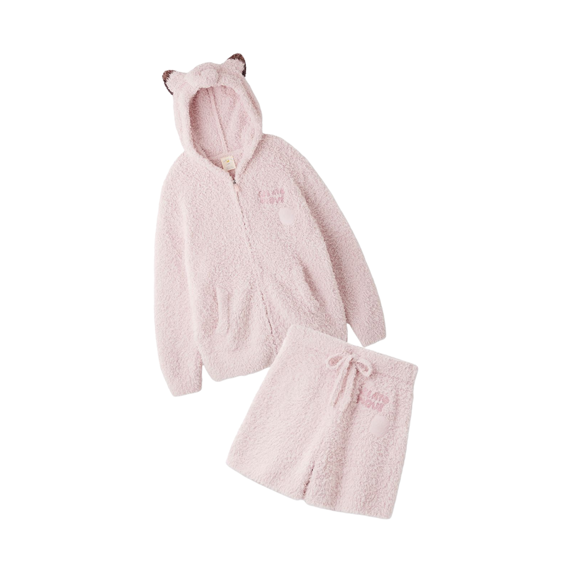 포켓몬 x 젤라또 피케 삐삐 후드 쇼츠 세트 핑크(Pokemon x Gelato Pique Clefairy Hoodie Shorts Set Pink)