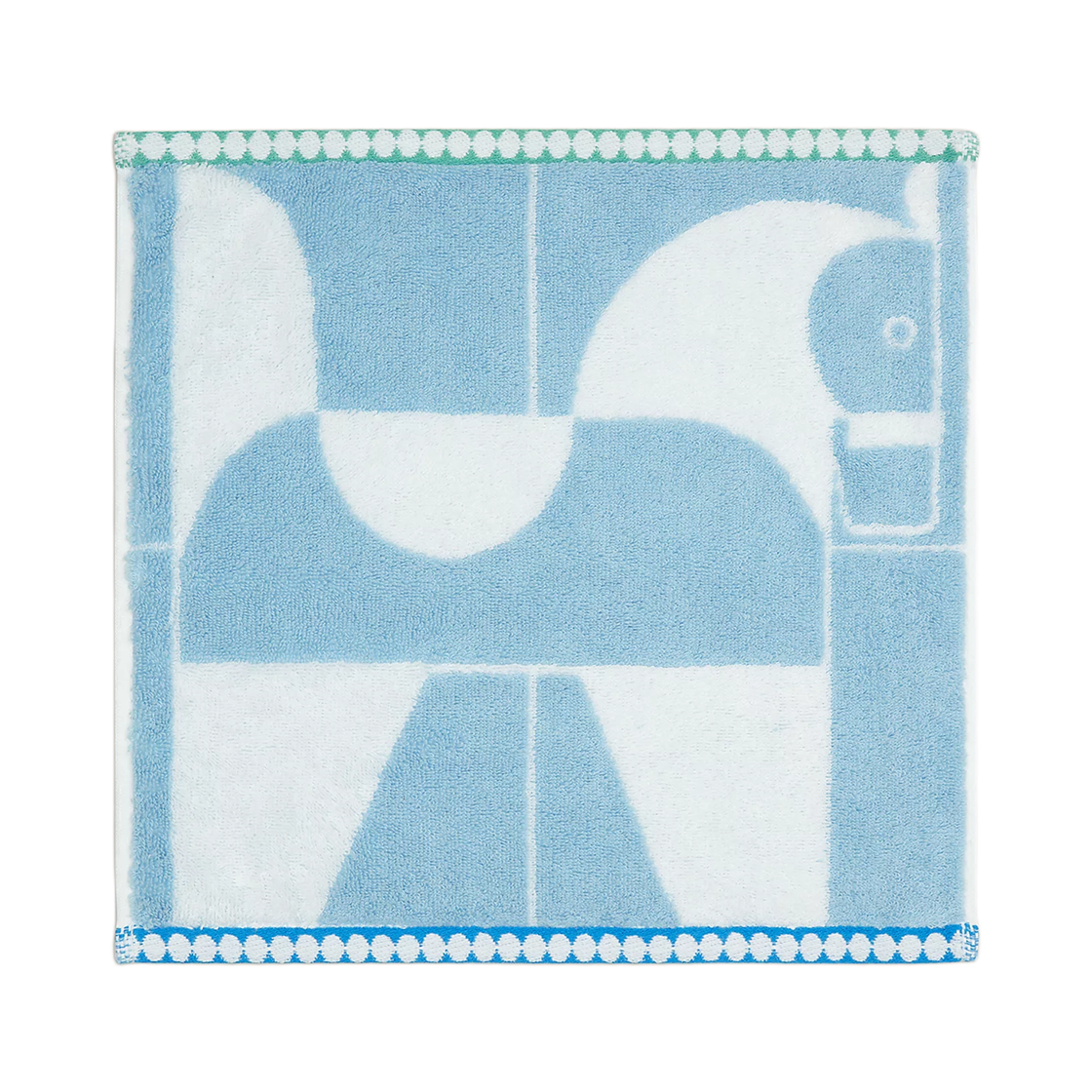 H104778M02 Hermes Animaux Blocks Washcloth Bleu Dragee