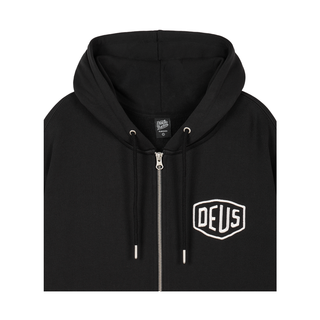 [6% 적립] 데우스 엑스 마키나 서울 컬리지 어드레스 집 후디 블랙([6% 적립] Deus Ex Machina Seoul College Address Zip Hoodie Black) - 4