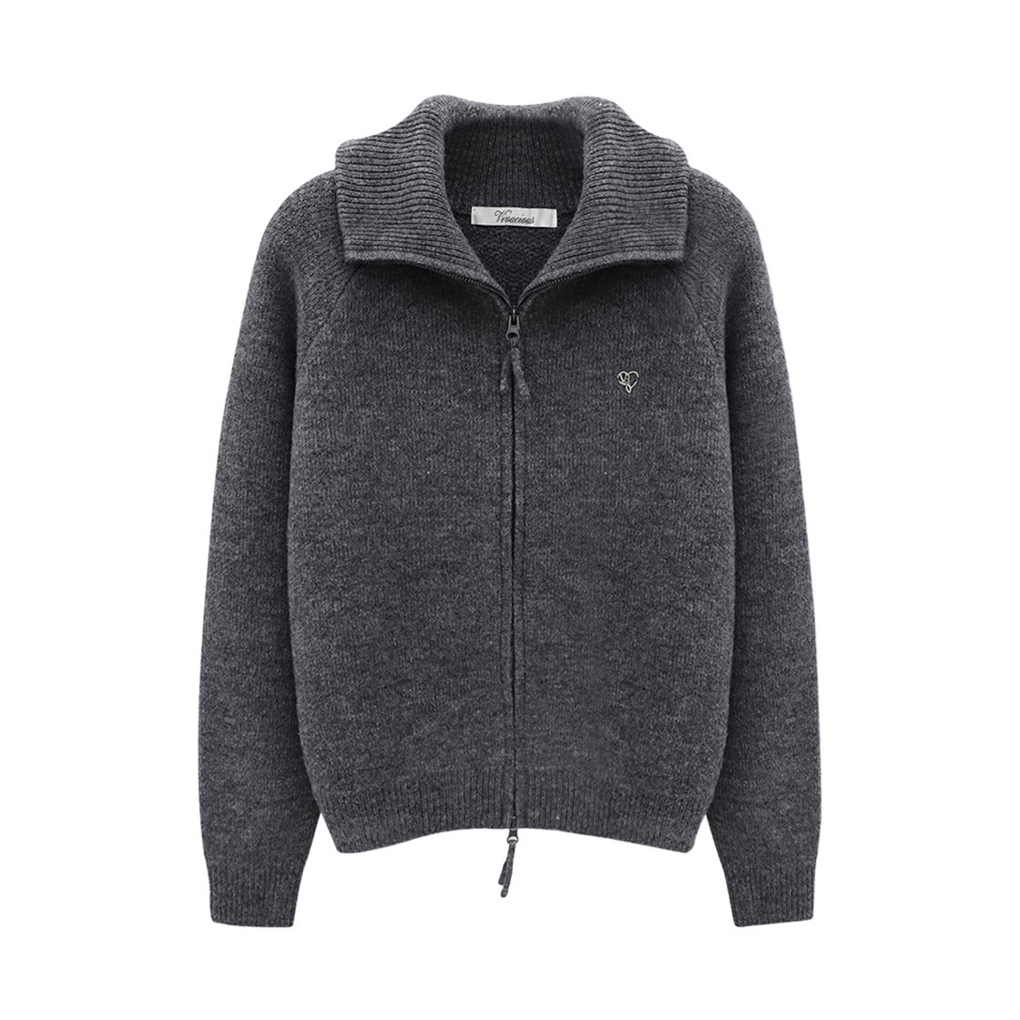 VV53KN03CH VIVACIOUS Rose Mignon Zip-up CHARCOAL