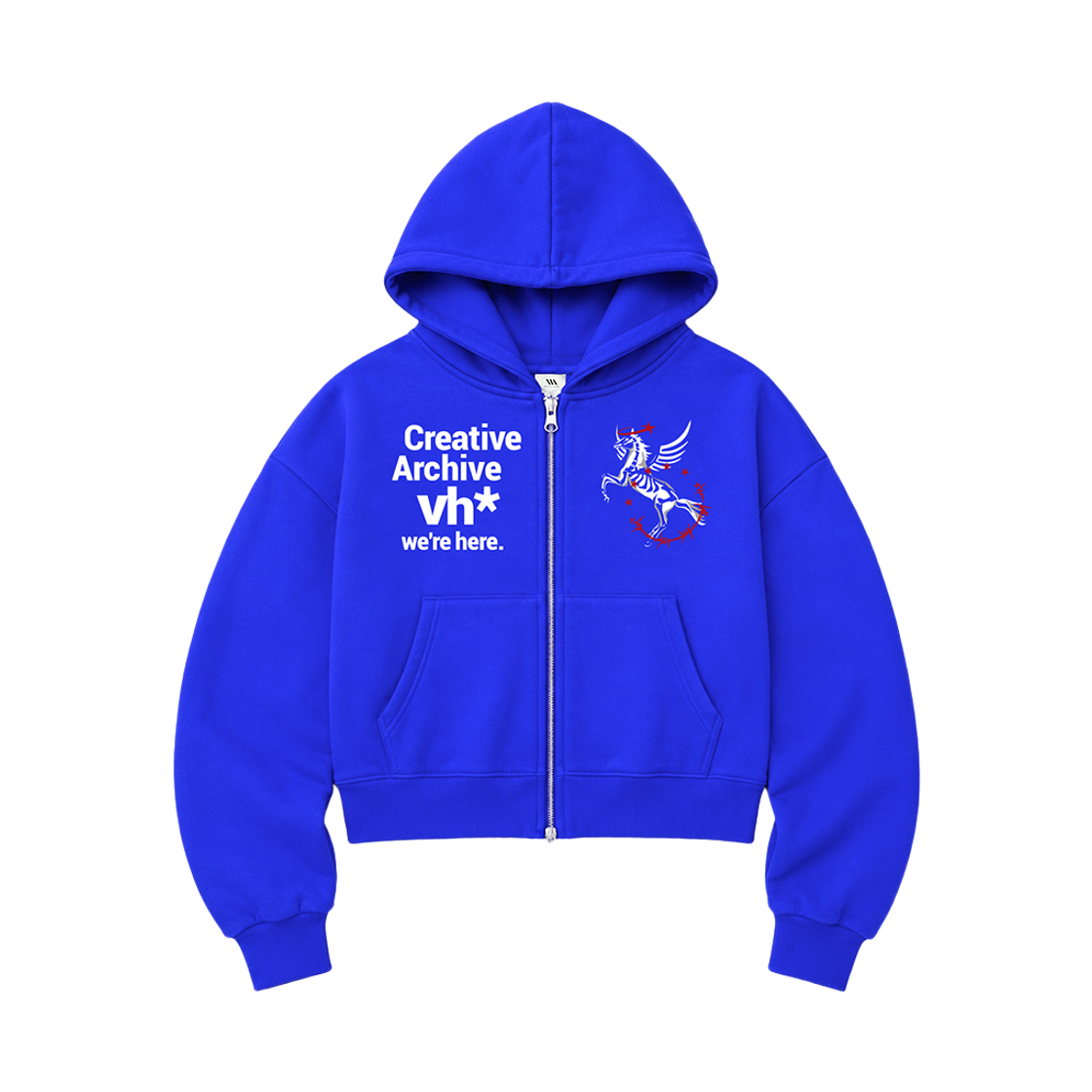 26FV007 Venhit VH CIRCLE Zip-Up Hoodie Blue