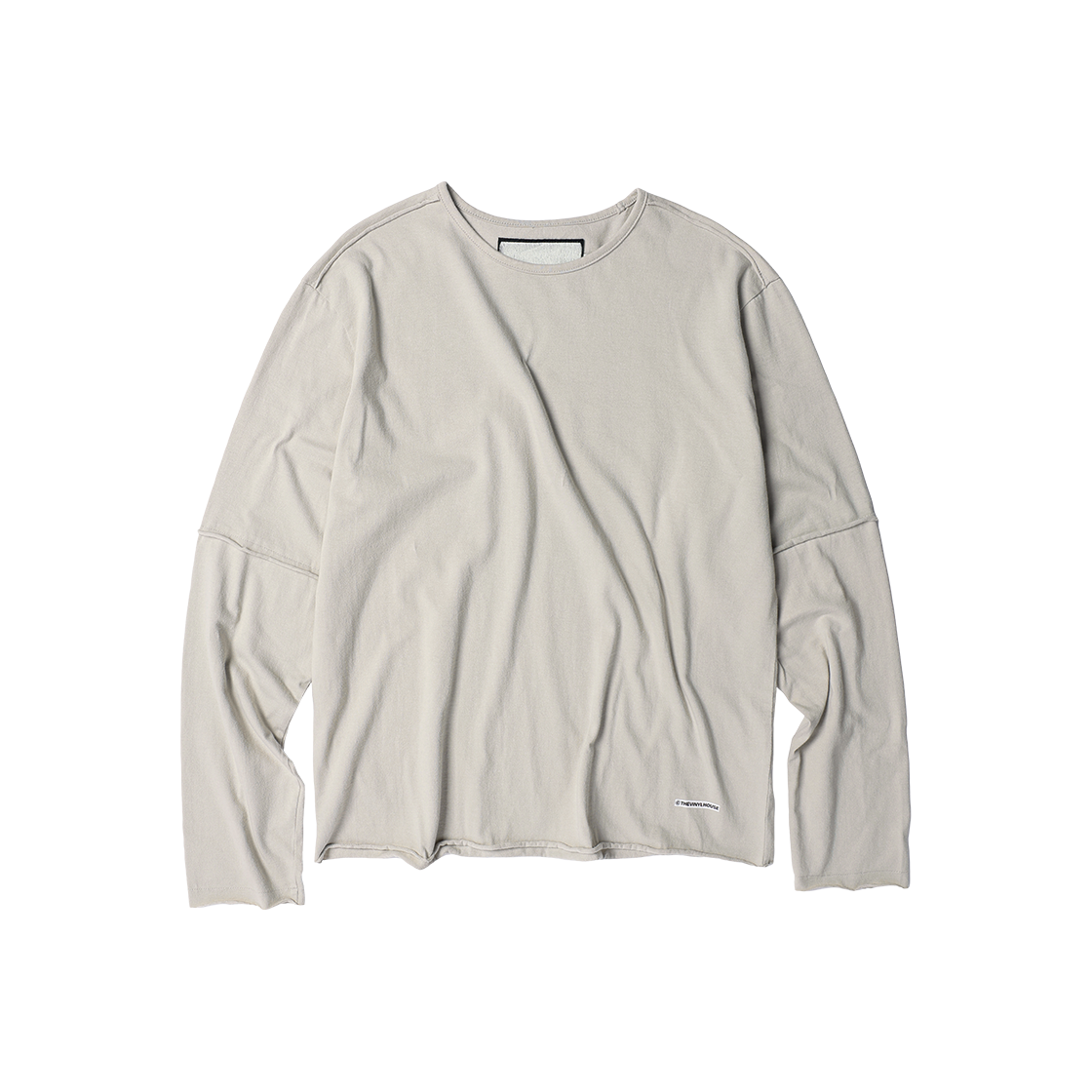 VH2FFUT553ABE Thevinylhouse Cut-Off Layered Ls Tee Beige