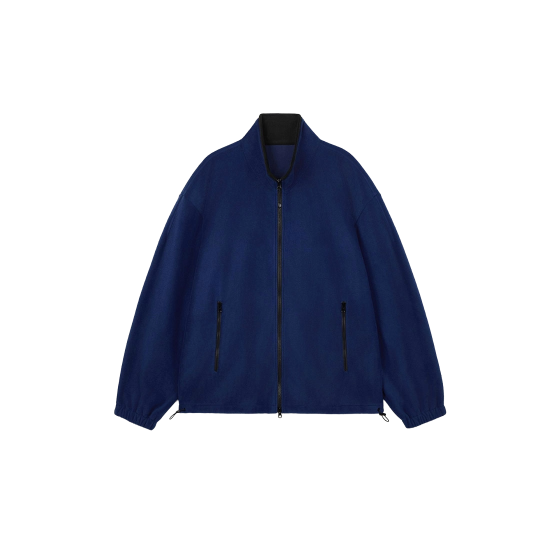 티엔지티 오버사이즈 플리스 집업 블루(TNGT Oversized Fleece Zip-Up Jacket Blue)