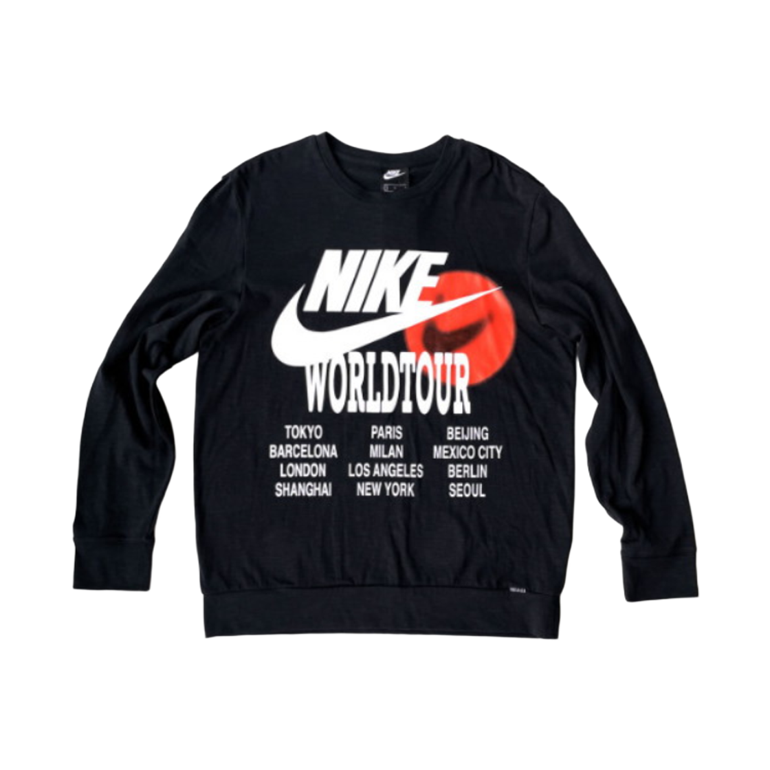 DN4445-010 Nike NSW World Tour Long Sleeve T-Shirt Black (DN4445-010)
