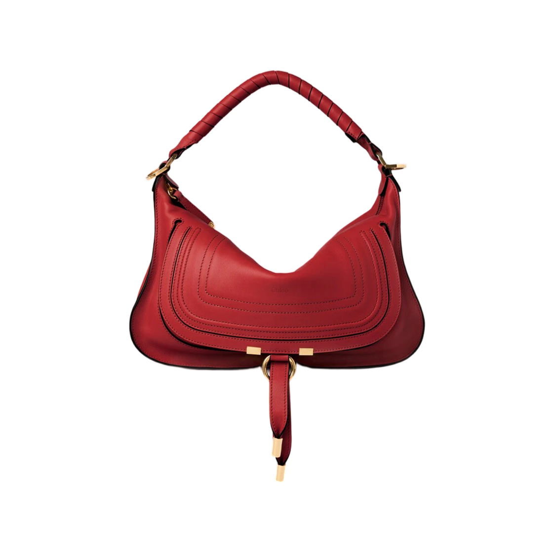 CH26SS882R35633 Chloe Small Marcie Shoulder Bag in Soft Leather Divine Red