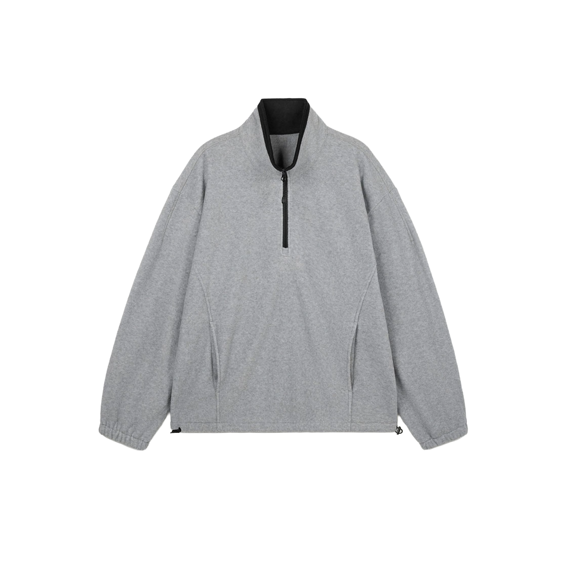 티엔지티 우먼 오버사이즈 플리스 하프 집업 라이트그레이(TNGT W Oversized Fleece Half Zip-Up Light Grey)