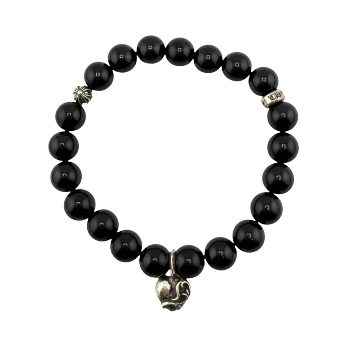 더도산 크롬하츠 하트 스택참 비즈 팔찌(TheDosan x chrome hearts heart stack charm beads bracelet) - 3