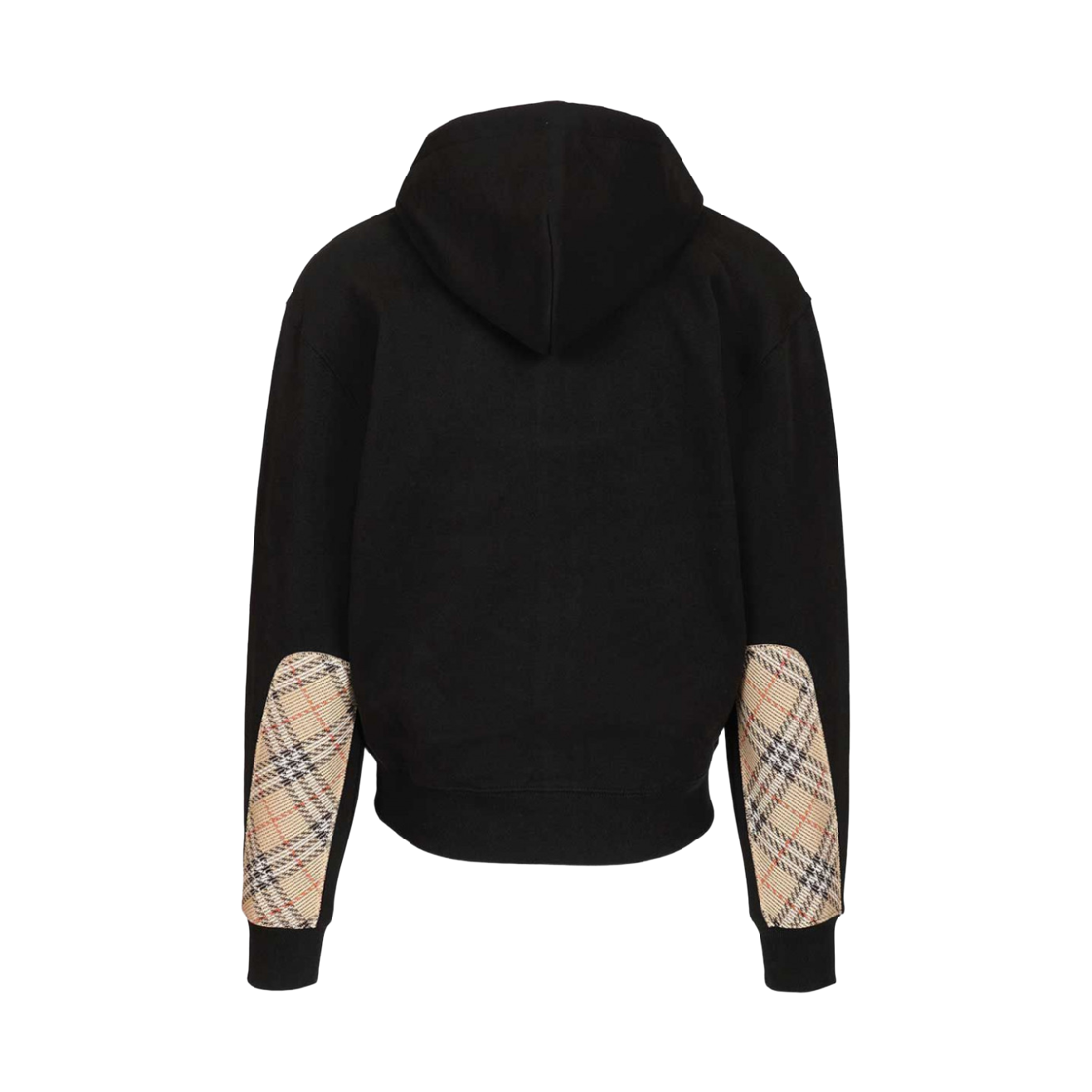 버버리 EKD 자수 클래식 체크 엘보 패치 코튼 후드 집업 블랙(Burberry EKD Embroidered Classic Check Elbow Patch Cotton Hooded Zip Up Black) - 2