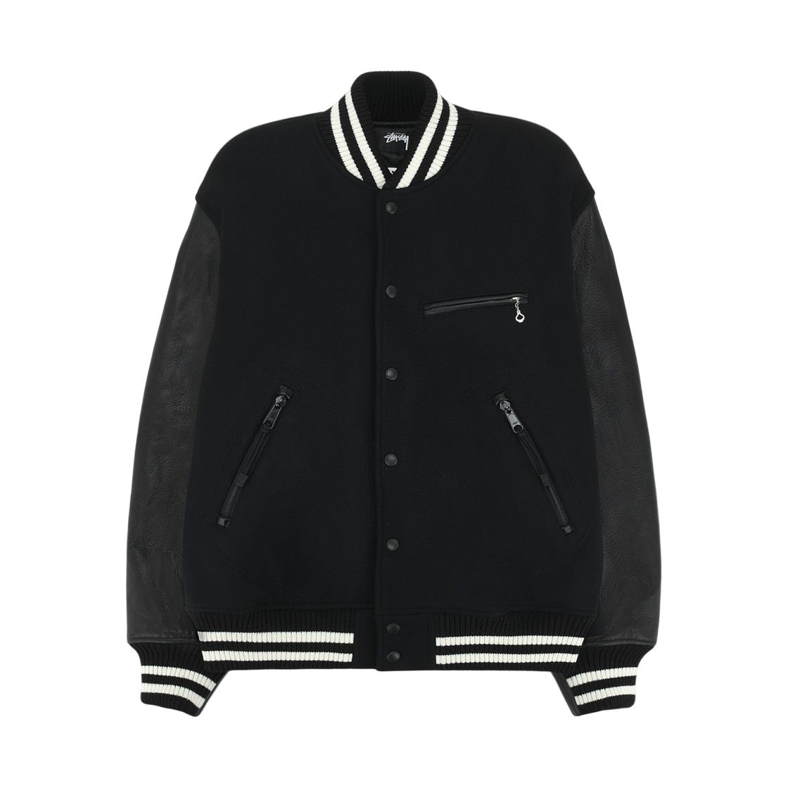 준야 와타나베 x 스투시 바시티 자켓 블랙(Junya Watanabe x Stussy Varsity Jacket Black) - 2