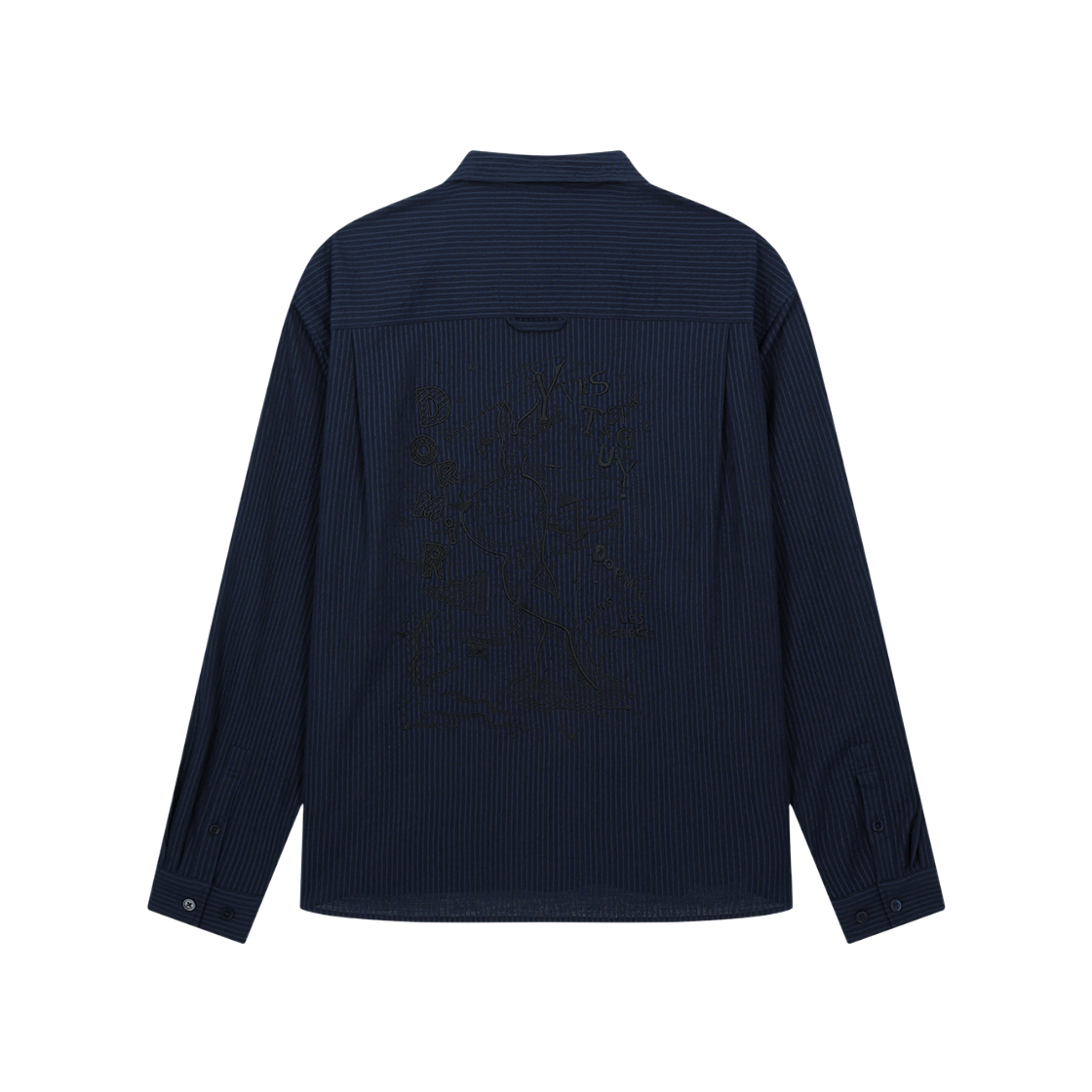 지오송지오 플리츠 엑스퀴 아트워크 셔츠 네이비
 ZI5SH526NY(ZIOSONGZIO Pleats Exquis Artwork Shirt Navy) - 1