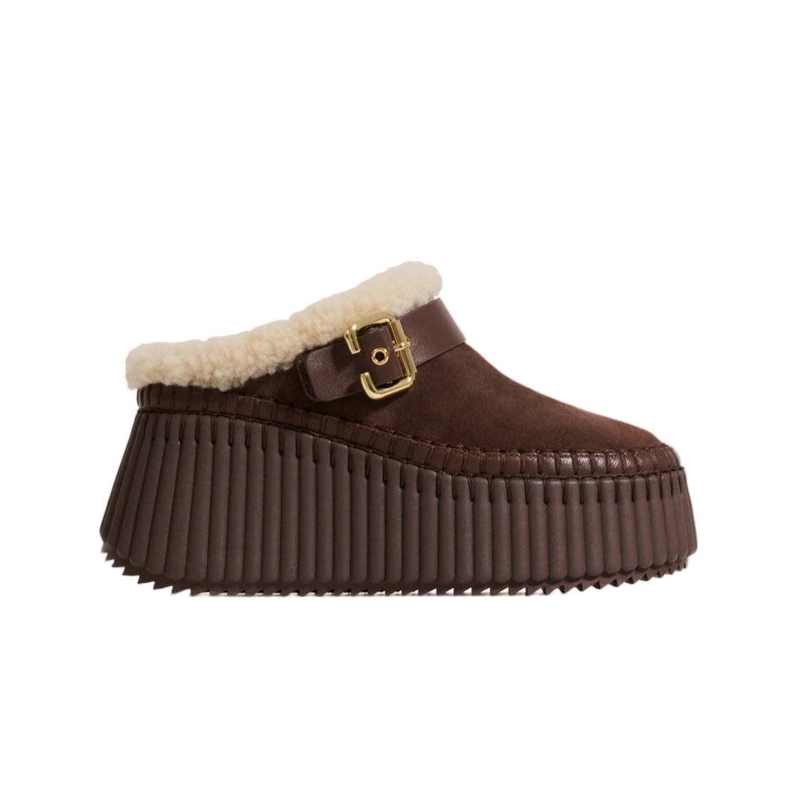 CH25W13CTX28X (W) Chloe Nama Wedge Mule Sharp Brown