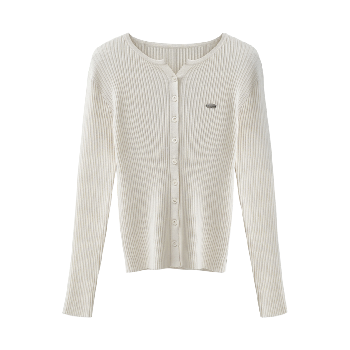 VV63KN02IV VIVACIOUS Clarte Y-neck Slim Fit Knit CD IVORY