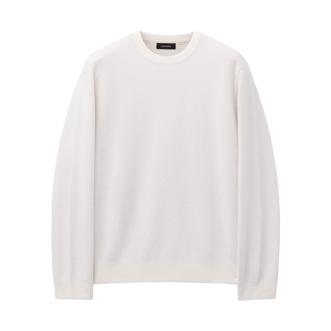 커스텀멜로우 셔닐 크루넥 니트 아이보리(Customellow Chenille Crewneck Knit Ivory)