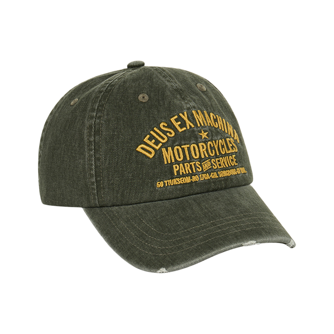 D263UHA030055 [6% 적립] Deus Ex Machina Dyed Seoul Original Address Cap Khaki