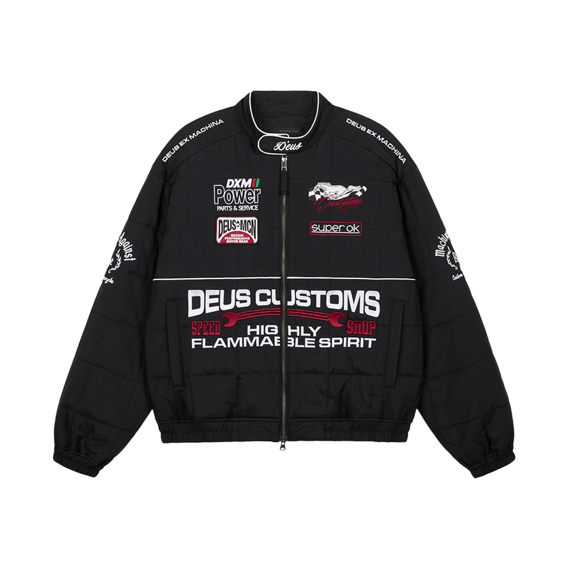 D264UPD250099 [6% 적립] Deus Ex Machina Fuelled Up Moto Padded Jumper Black