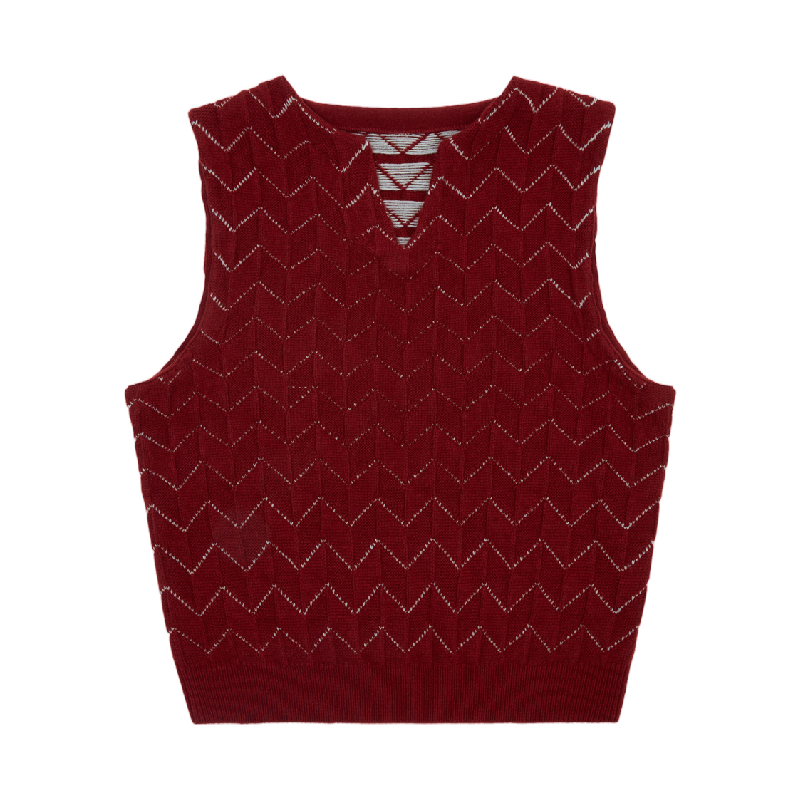 BP01FWKT0201BU Ader Error Knit Vest Product. 33 Burgundy
