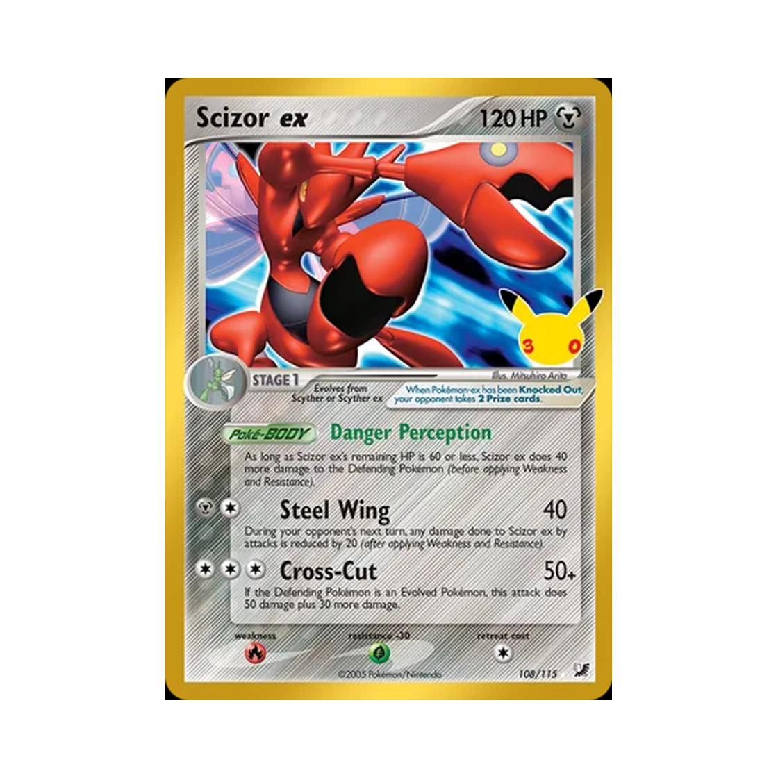 30C108-115 Pokemon TCG Scizor ex RHE 30th Celebration Classic Collection (English Ver.)
