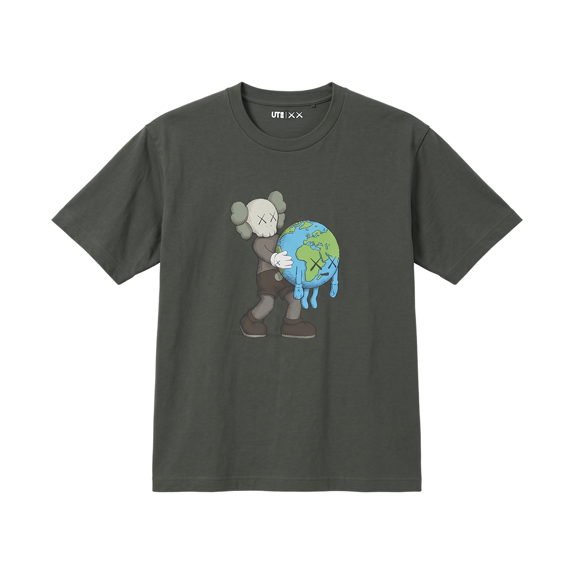 493510-07 Uniqlo UT x Kaws Universe Graphic T-Shirt Gray