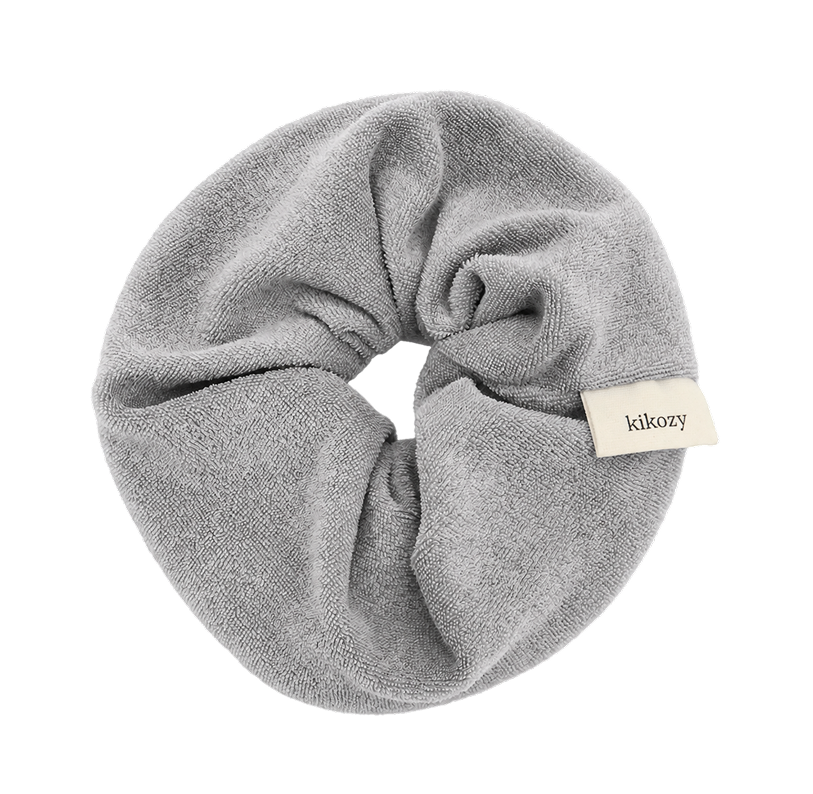 26FW51945 Kikozy Cozy Terry Scrunchie_Grey