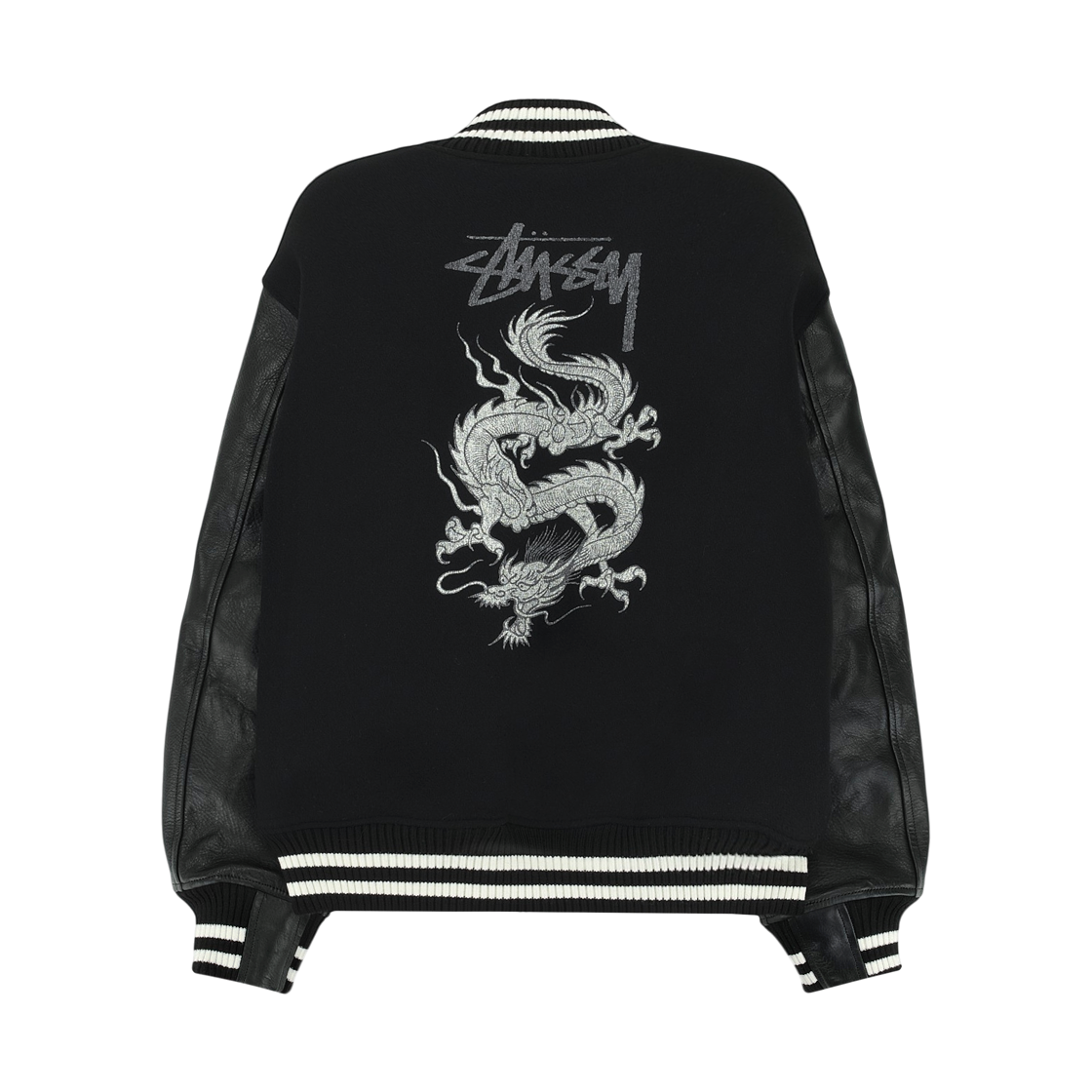 준야 와타나베 x 스투시 바시티 자켓 블랙(Junya Watanabe x Stussy Varsity Jacket Black)