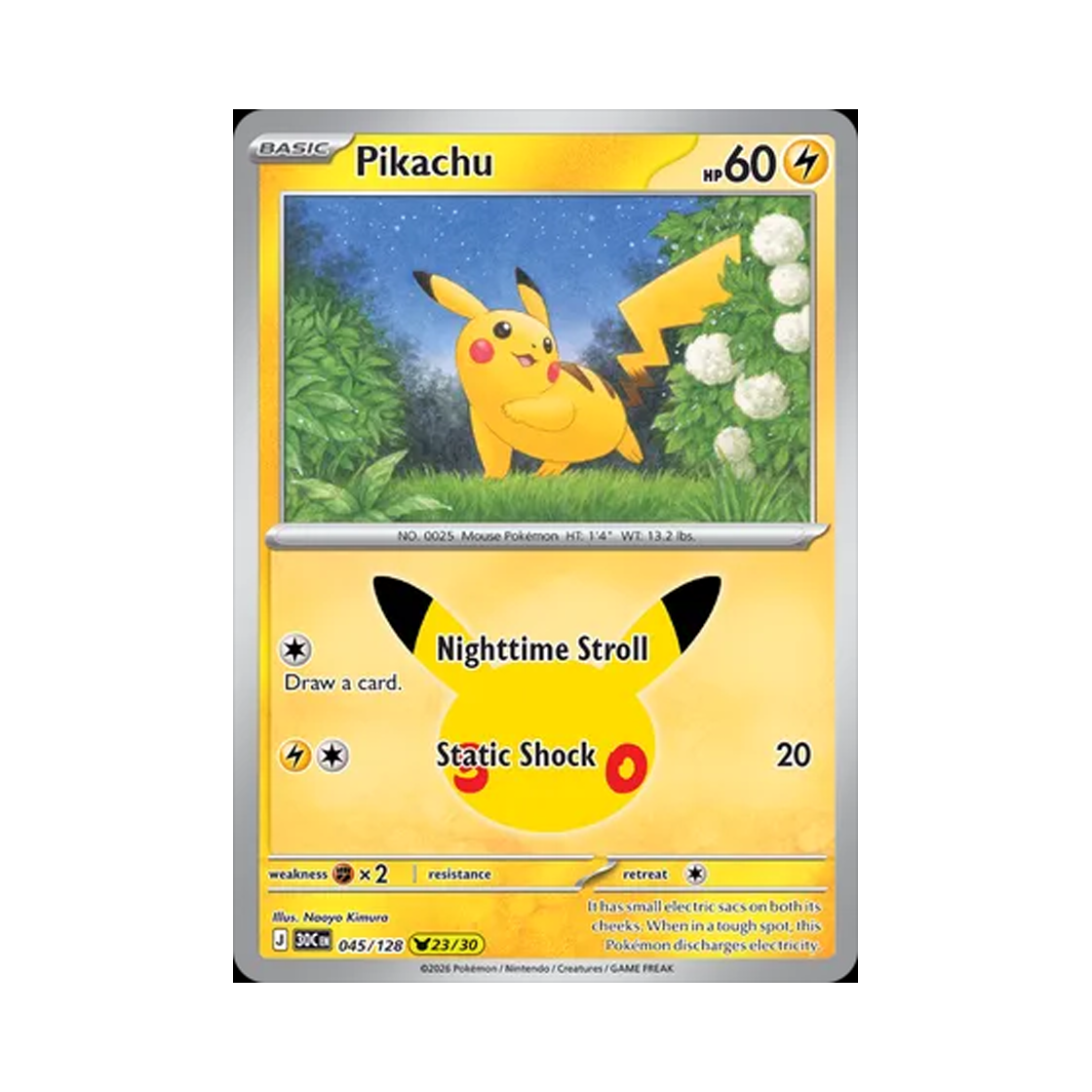 포켓몬 TCG 피카츄 23/30 30주년 기념 피카츄 컬렉션 (영문판)(Pokemon TCG Pikachu 23/30 30th Celebration (English Ver.)) - 1