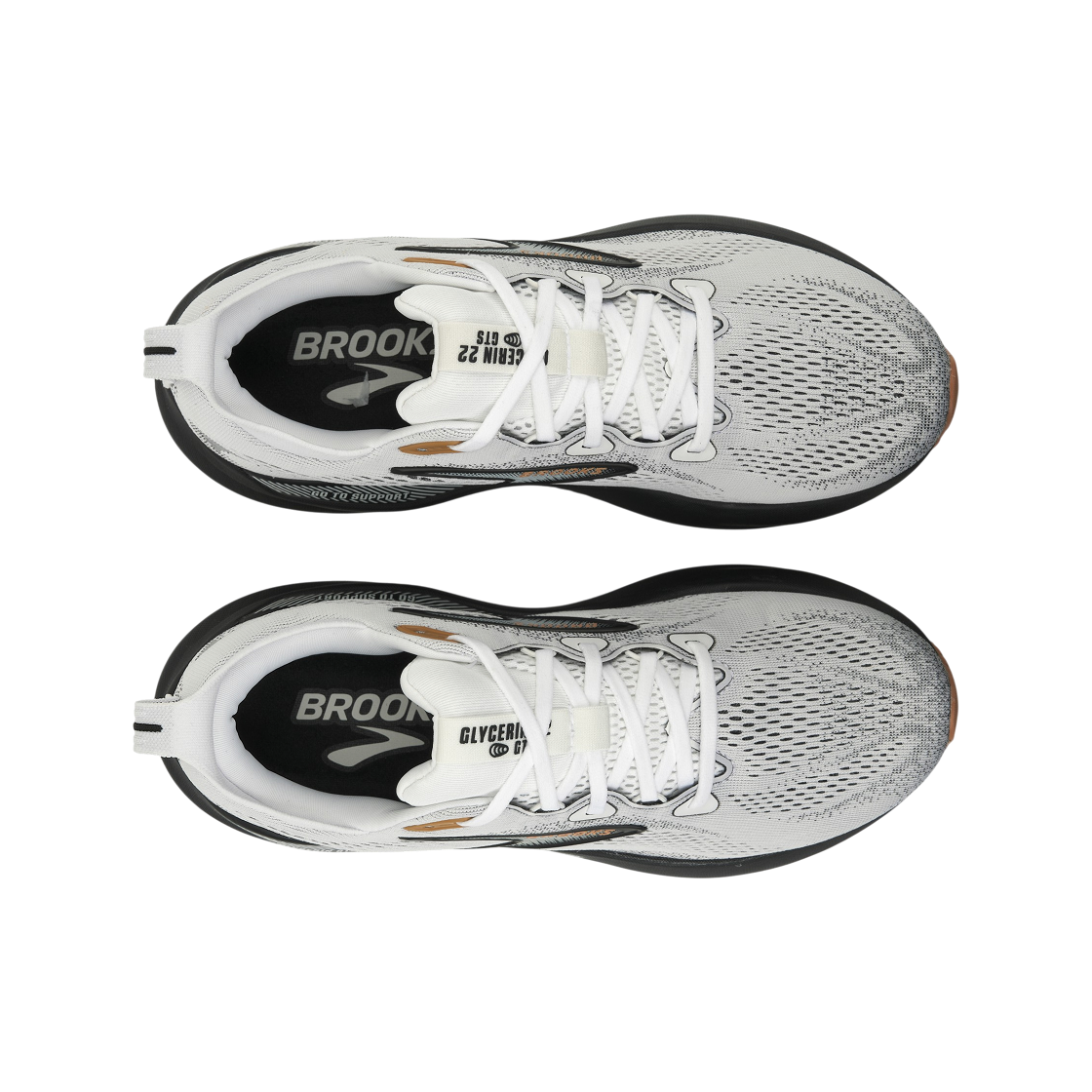 브룩스 러닝 글리세린 GTS 22 화이트 그레이 - D 미디움(Brooks Running Glycerin GTS 22 White Grey - D Medium) - 5