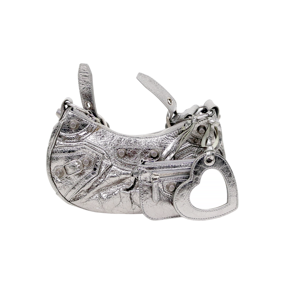 IT9QFCILPF4M Balenciaga Metallic Silver Le Cagole
