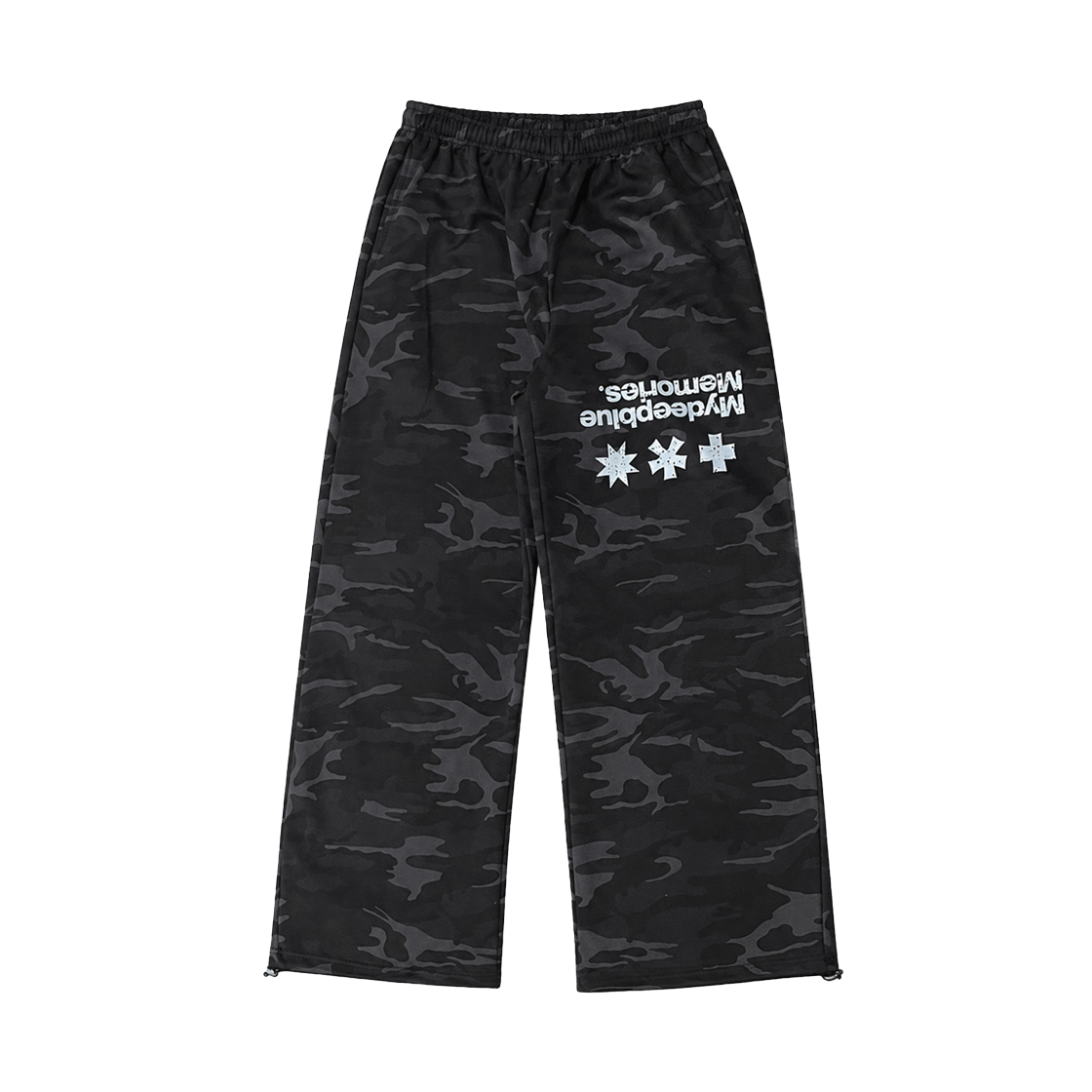 26091004 MydeepblueMemories Mm Symbol Over Camo Sweatpants Black